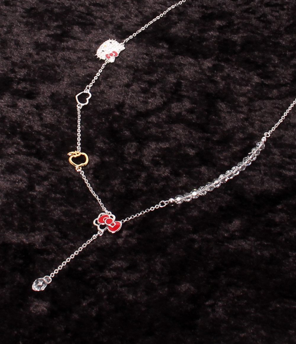 美品 スワロフスキー ネックレス 1097209 ハローキティモチーフ Hello Kitty Toggle レディース SWAROVSKI SANRIO