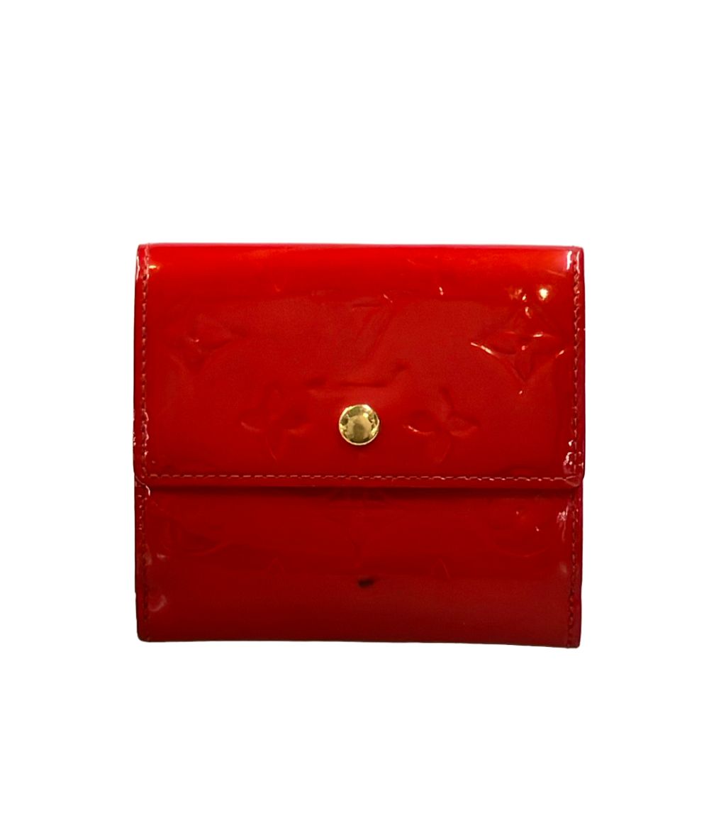 ルイ・ヴィトン Wホック二つ折り財布 ポルトフォイユ エリーズ ヴェルニ M93529 レディース LOUIS VUITTON