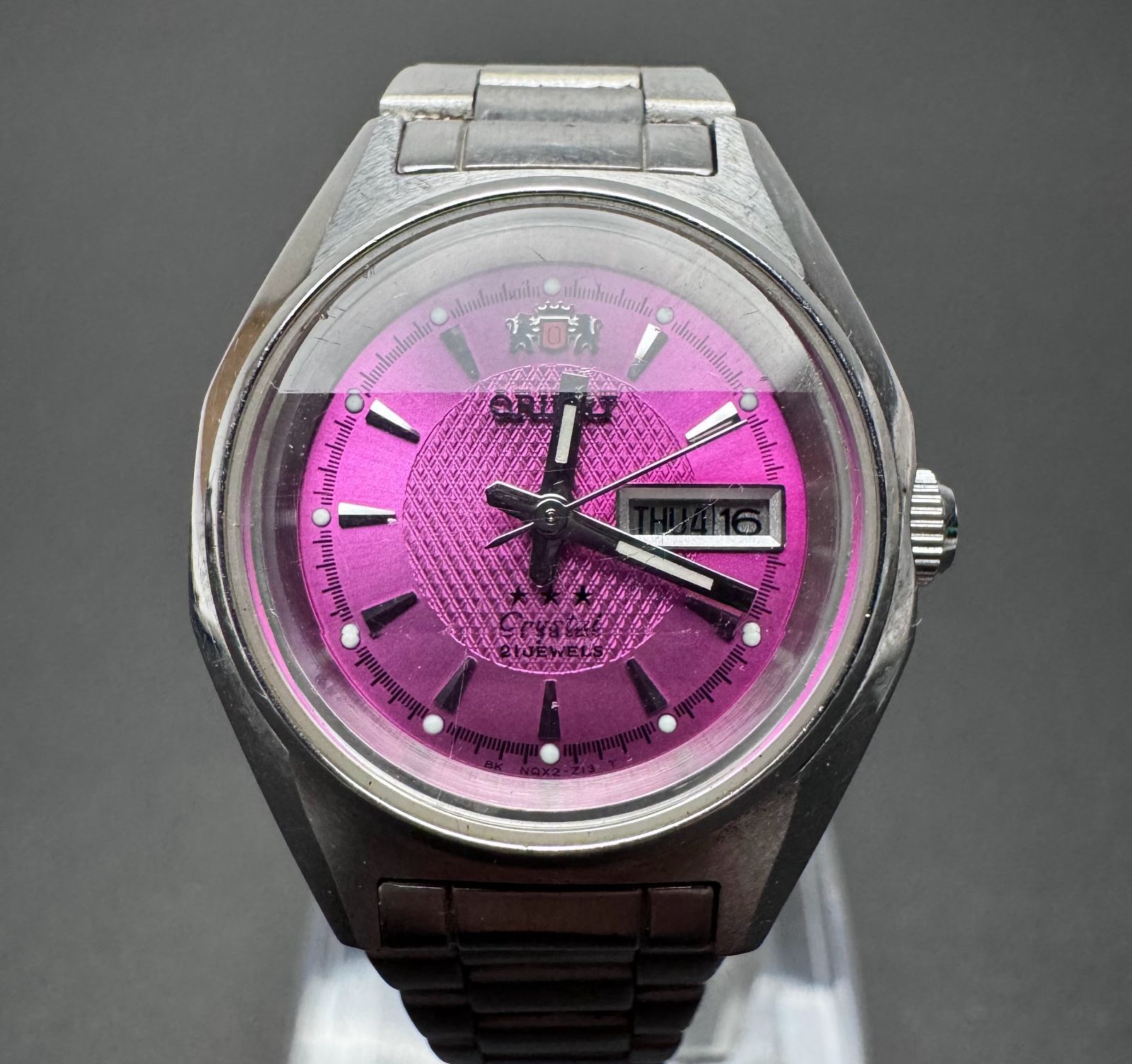 稼働品 ORIENT オリエント Crystal クリスタル スリースター 自動巻き