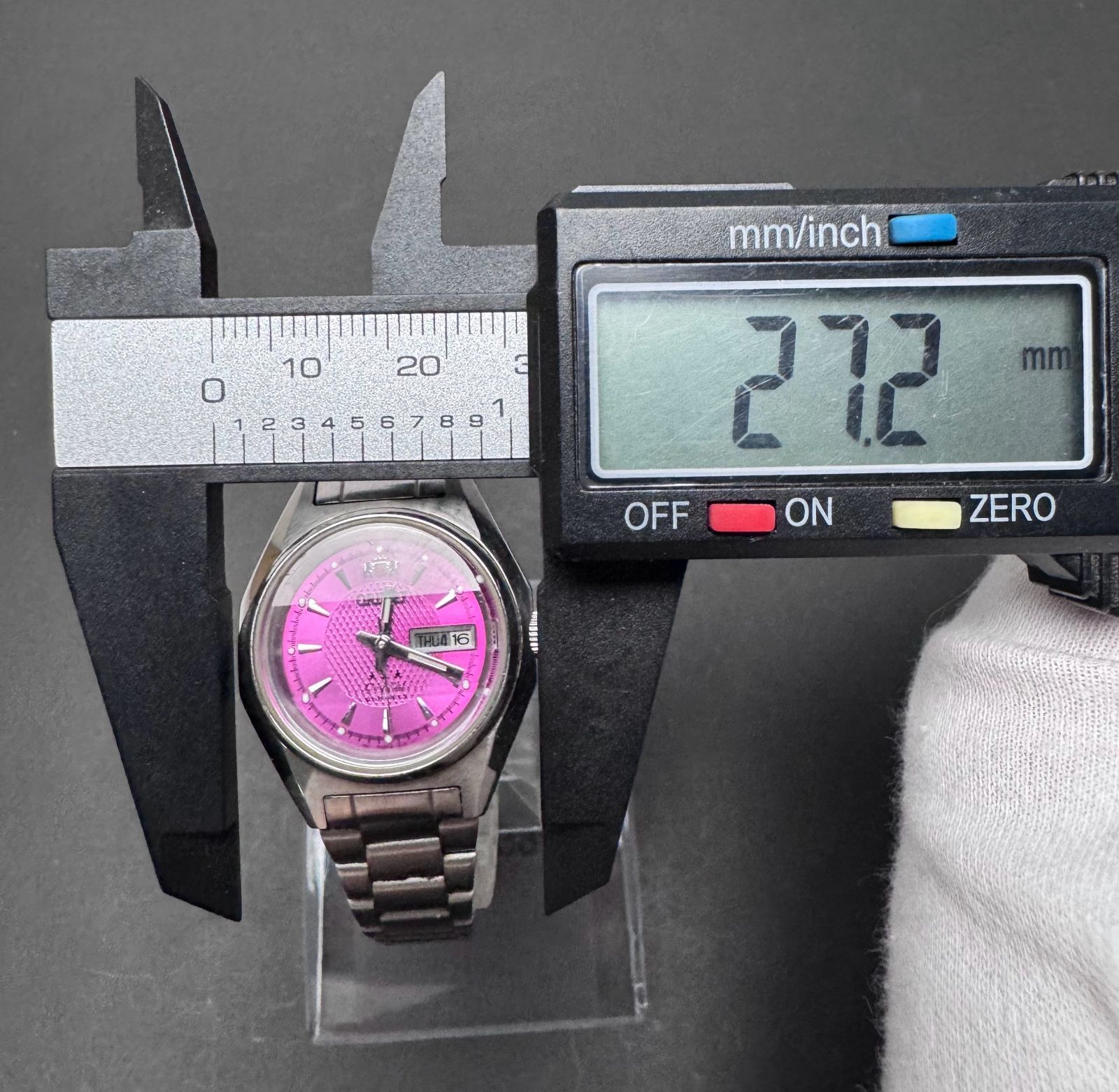 稼働品 ORIENT オリエント Crystal クリスタル スリースター 自動巻き