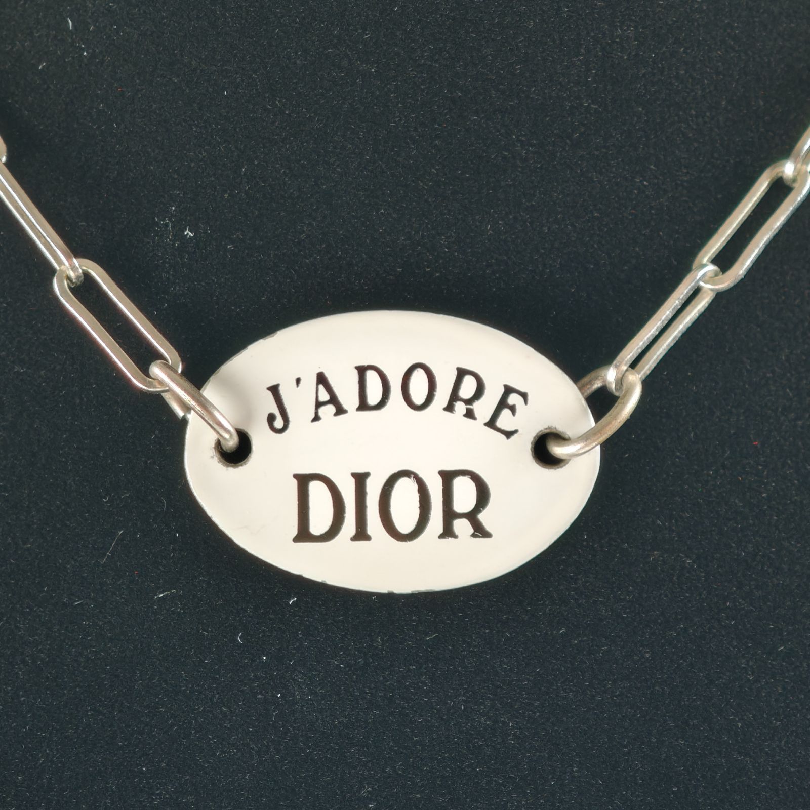 Christian Dior　クリスチャンディオール　J'ADORE DIOR ロゴプレート　ネックレス　ガリアーノ期
