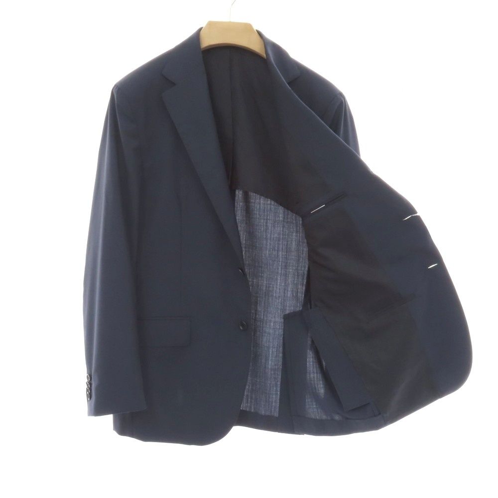 中古】デペトリロ DE PETRILLO ウール 3つボタンスーツ ネイビー 