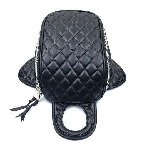バイク タンクバッグ オートバイ エナメルブラックスタイル PU レザータンクバッグカバー 防水ツールバッグ マグネットタンクバック ハーレー XL 883 1200 アメリカンライダー FXST FXSTC FLSL FLDE FLHC/FLHCS FLas