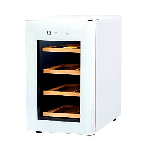 PlusQ/プラスキュー ワインセラー 8本収納 BWC-008P(W) ホワイト 日本メーカー製ペルチェ採用 コンパクトモデル 静音式 国内サポートセンター 振動抑制 省エネ LEDライト搭載 木製棚 温度設定4-22℃t 97dd4117