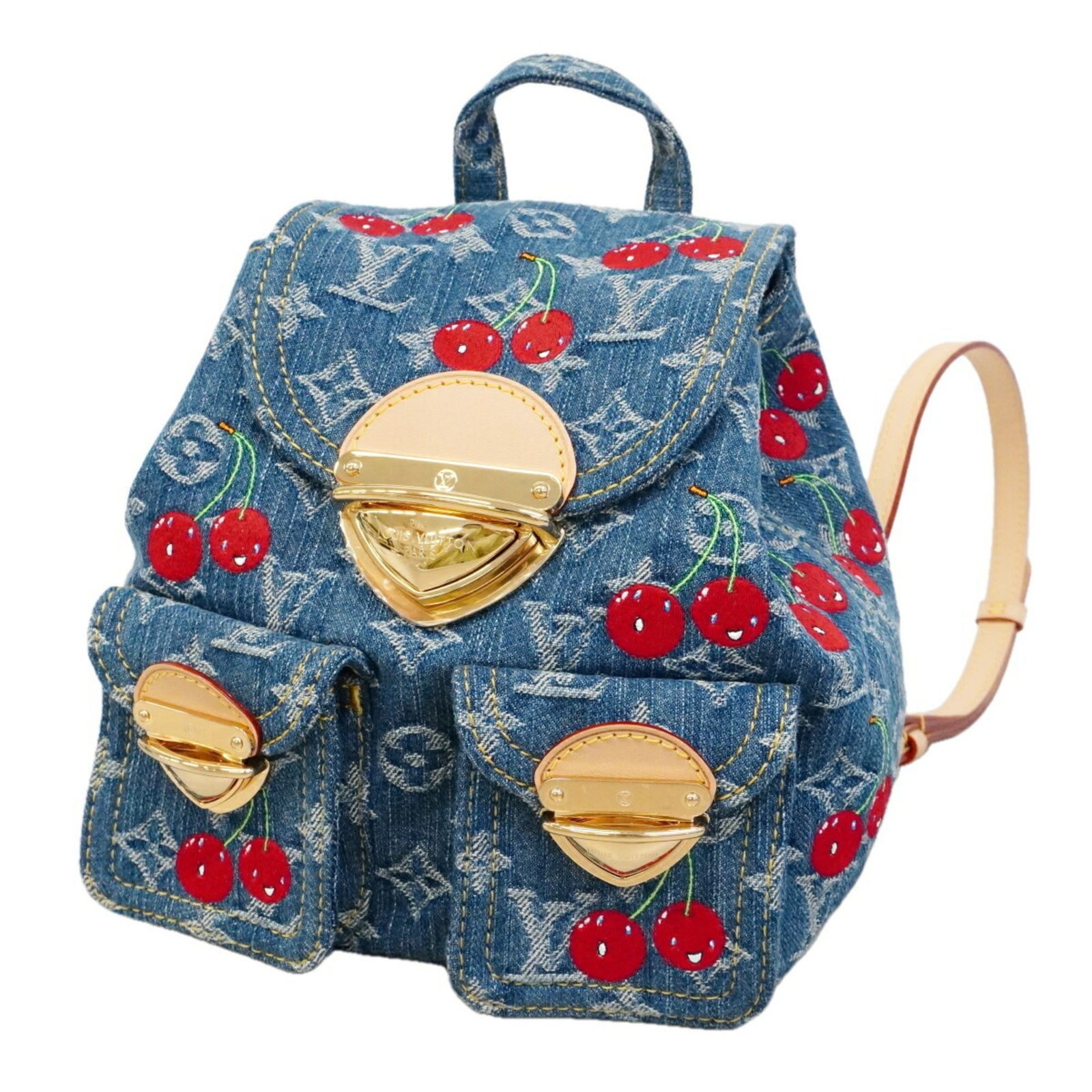 ルイ・ヴィトン(Louis Vuitton) ルイ・ヴィトン リュック・デイパック モノグラムチェリー LV×TMヴェニス M13679 ブルーレディース