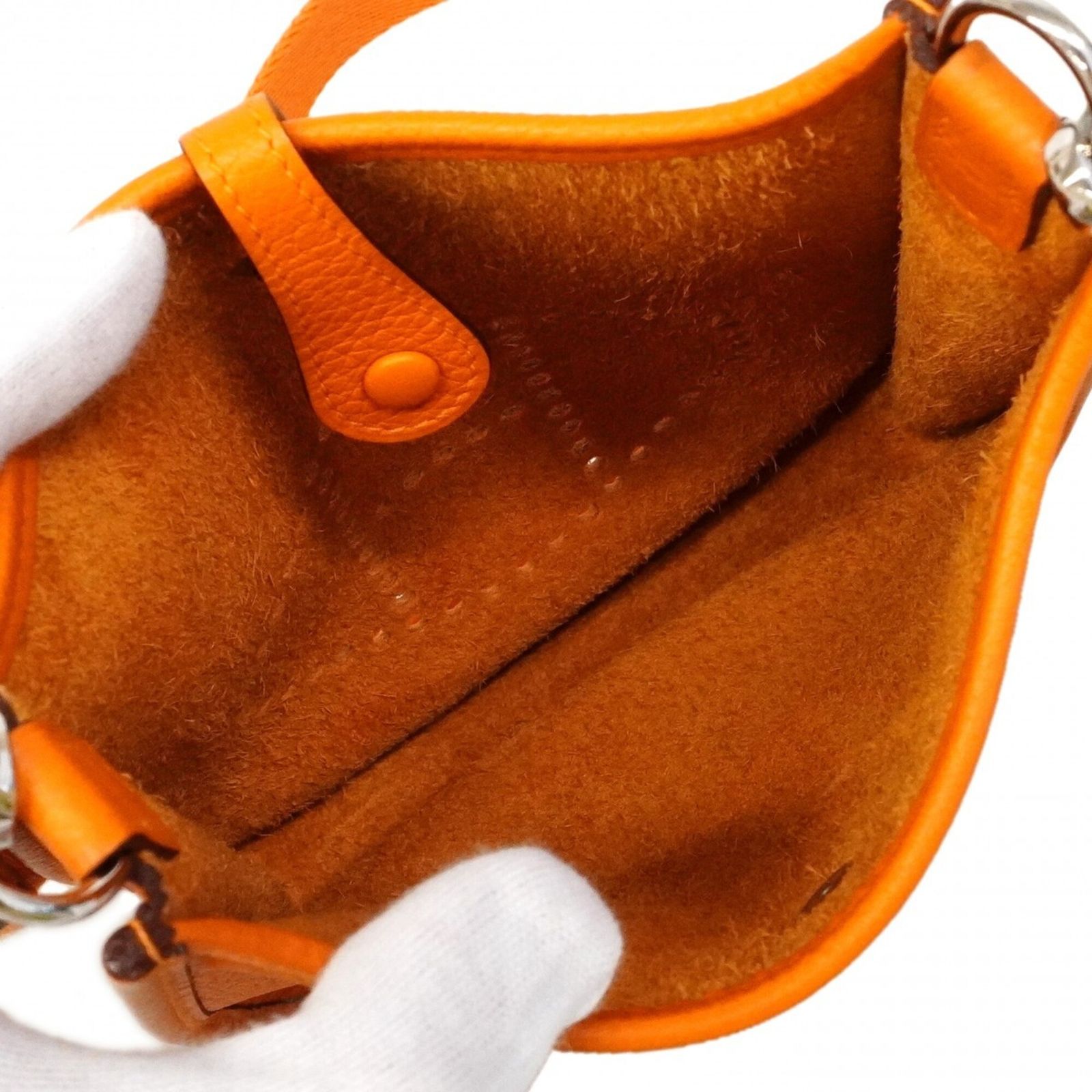 エルメス(Hermes) エルメス ショルダーバッグ エヴリンTPM トリヨンクレマンス オレンジ C刻印レディース