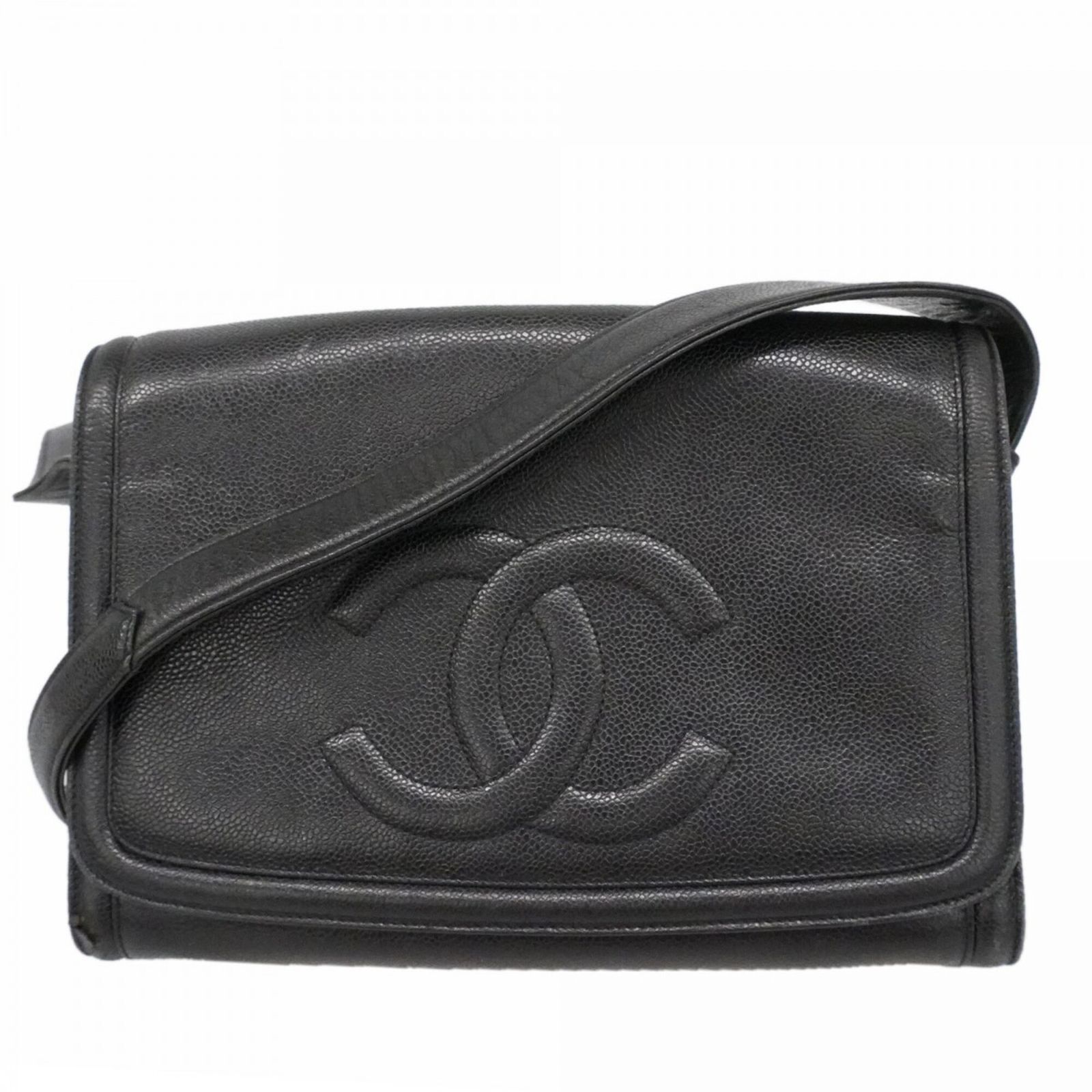 シャネル(Chanel) シャネル ショルダーバッグ キャビアスキン ブラック レディース
