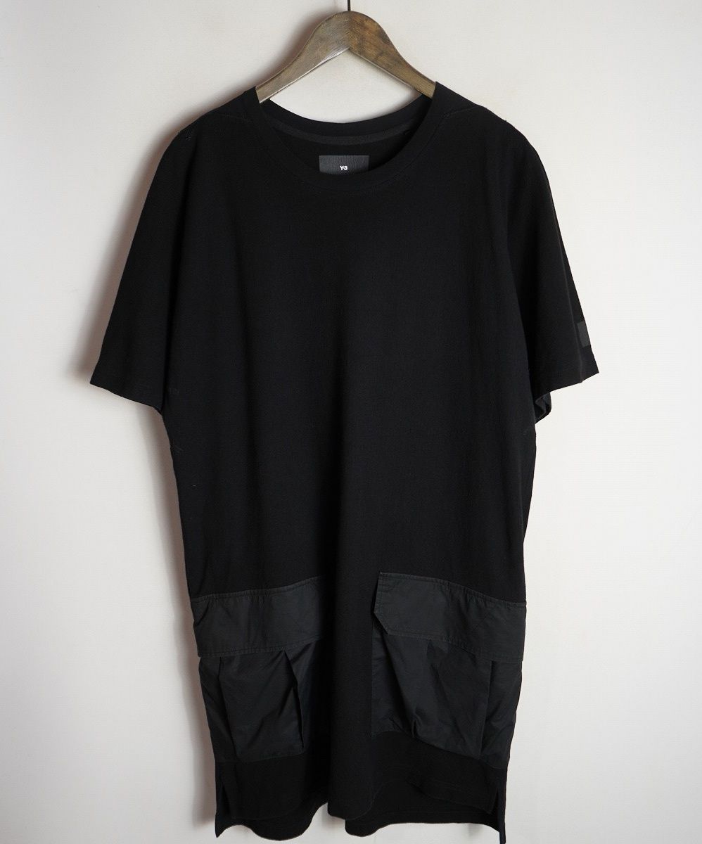 美品 23SS Y-3 ワイスリー Yohji Yamamoto ヨウジヤマモト POCKET SS TEE ポケット 半袖 Tシャツ カットソー H63071 サイズXS 黒820P♪