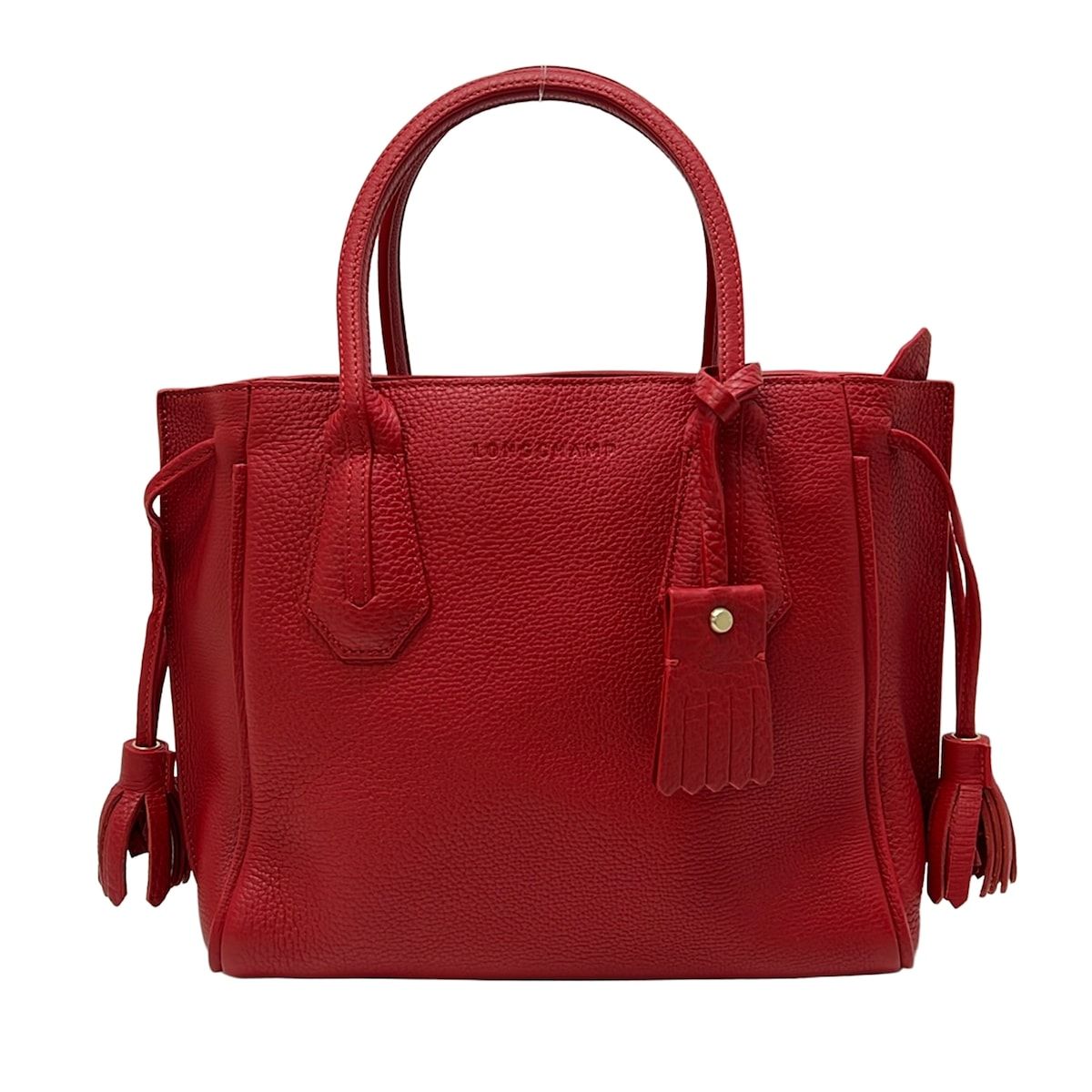 LONGCHAMP(ロンシャン) トートバッグ ペネロペ レッド タッセル レザー
