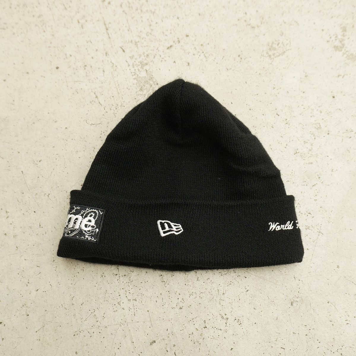 Supreme NEW ERA BOXロゴ　バンダナ　ビーニー　ブラック　黒 正規 美品 SUPREME シュプリーム × New Era ニューエラ Bandana Box