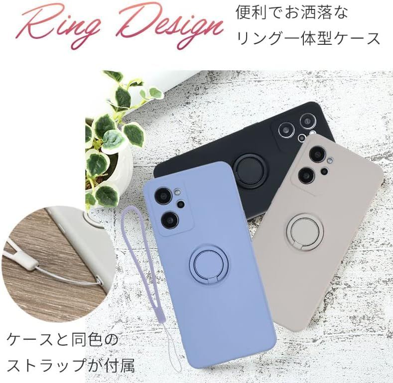 For OPPO Reno7 A/OPPO Reno9 A ケース リング付き[Gosento] OPPO Reno