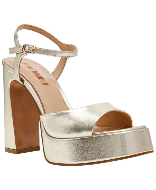 スティーブ マデン レディース シューズ サンダル プラットフォーム Steve Madden Womens Liandra Platform Dress Sandals Gold Metallic