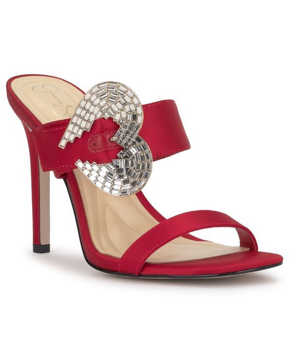 ジェシカシンプソン レディース シューズ サンダル Jessica Simpson Womens Orrieta Heart Buckle Slip On Dressandals Red Muse S