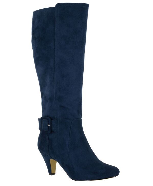 ベラヴィータ レディース シューズ ブーツ・レインブーツ トール ブーツ Bella Vita Troy II Tall Dress Boots Navy Suede ネイビー