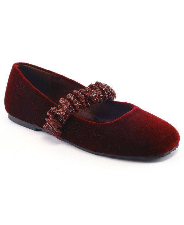 ケネスコール レディース シューズ パンプス Kenneth Cole Reaction Womens Elema Jewel Ballet Flats Burgundy Velvet バーガンディ
