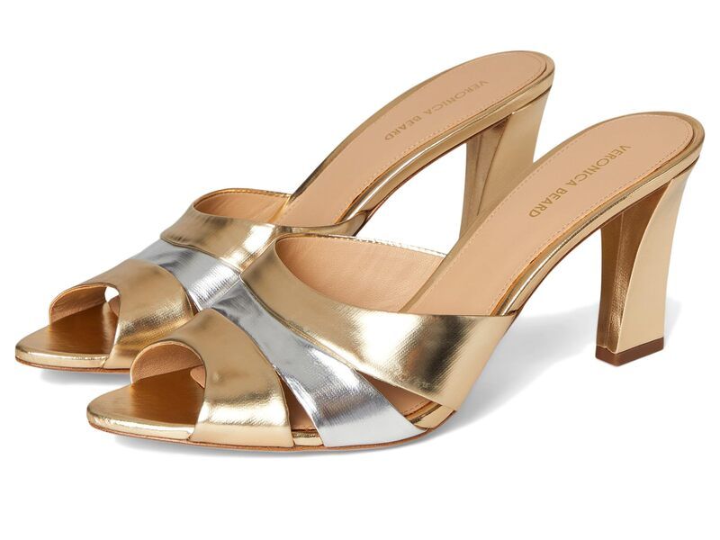 ヴェロニカ ベアード レディース シューズ ヒール サンダル Veronica Beard Cassiel Slide Sandals GoldSilver ゴールド
