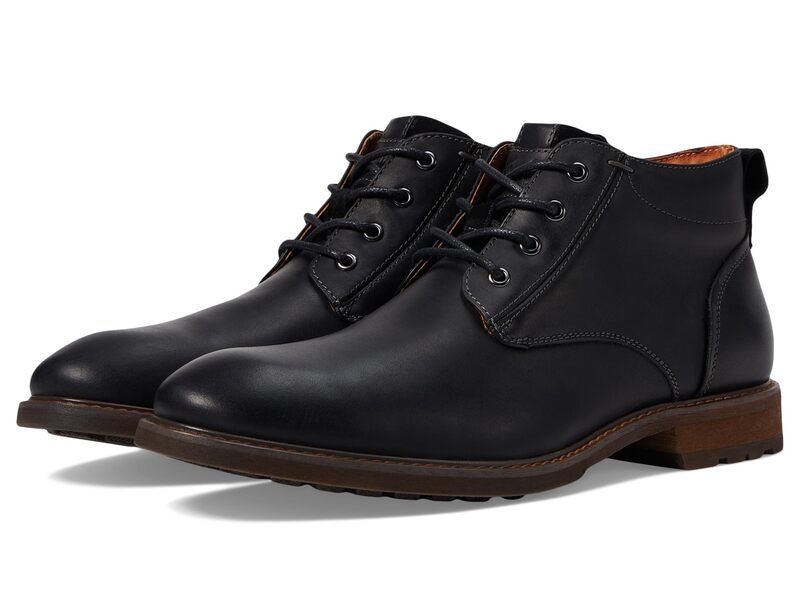 フローシャイム メンズ シューズ ブーツ・レインブーツ Florsheim Lodge Plain Toe Chukka Boots Black Crazy Hor ブラック