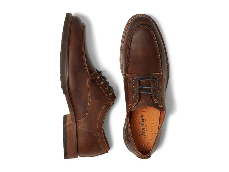 フローシャイム メンズ シューズ オックスフォード Florsheim Lodge Moc Toe Oxford Brown Crazy Hor ブラウン