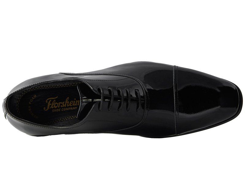 フローシャイム メンズ シューズ オックスフォード キャップ Florsheim Tux Cap Toe Oxford Black Patent ブラック