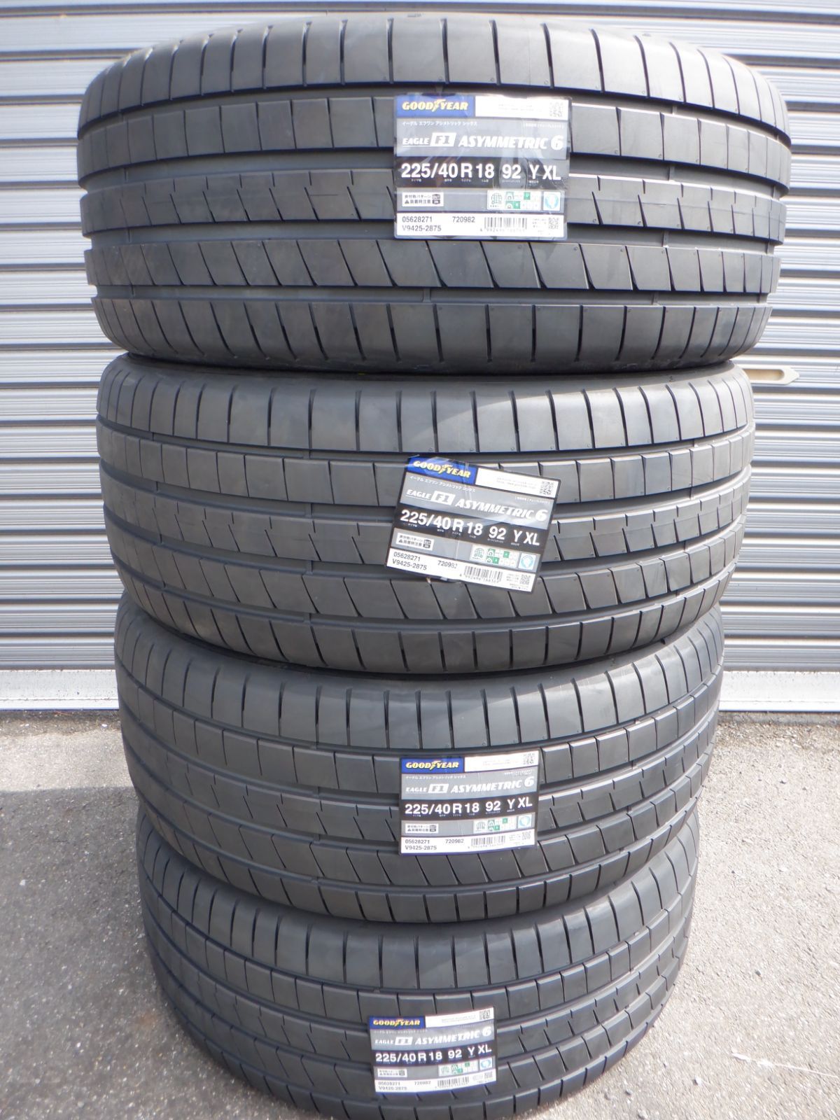 未使用品　225/40R18　グッドイヤー　イーグルF1アシメトリック６　４本　2024年製　カローラスポーツ　シビックＲ　ゴルフなど