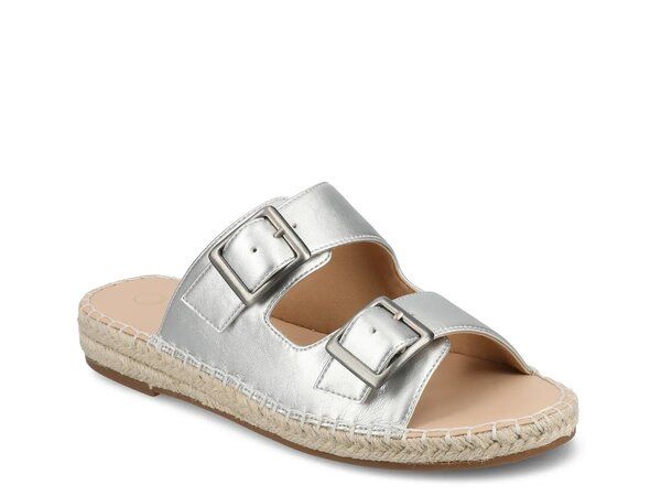 ジャーニー レディース シューズ サンダル Journee Tresah Espadrille Sandal Silver Metallic シルバー