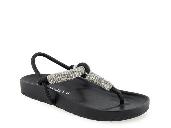 エアロソールズ レディース シューズ サンダル Aerosoles Leve Sandal Black Crystal ブラック