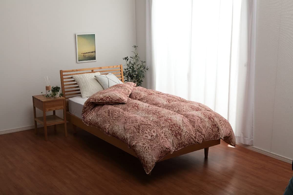 新品 イケヒコ 寝具 掛けふとん 羽毛 掛布団 ローゼ 約190×210cm ピンク ダブルロング 日本製 ダックダウン アレルG加工 防汚加工 防ダニ加工 #6720689