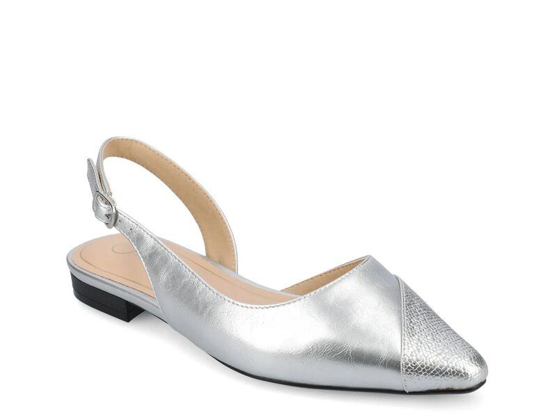 ジャーニー レディース シューズ パンプス Journee Daphnne Flat Silver Metallic シルバー