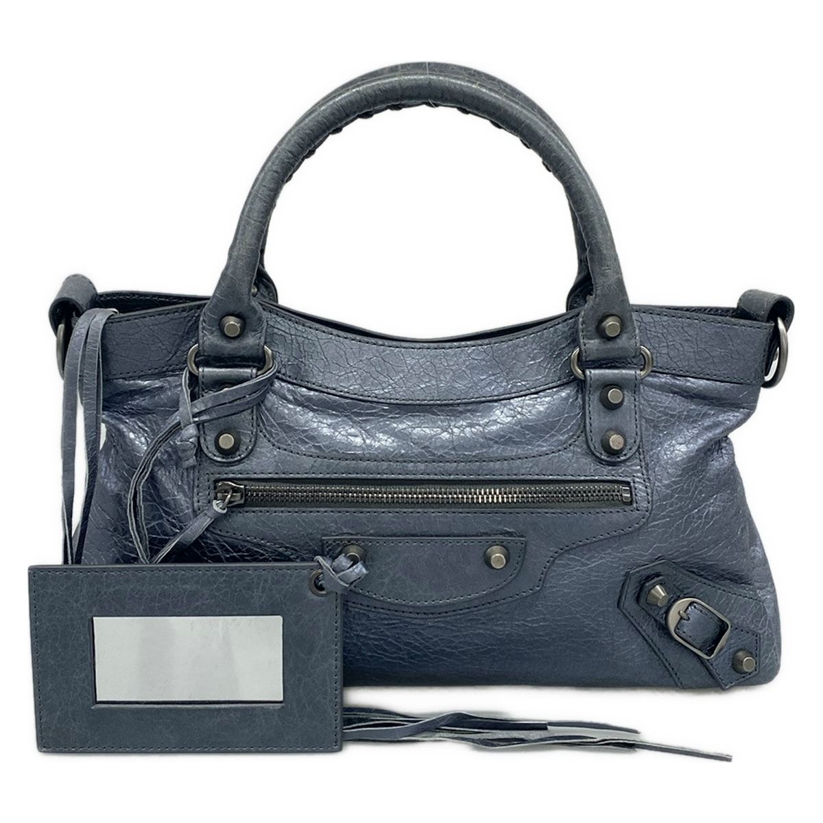 BALENCIAGA(バレンシアガ) ハンドバッグ ザ・ファースト 103208 ブルーグレー レザー