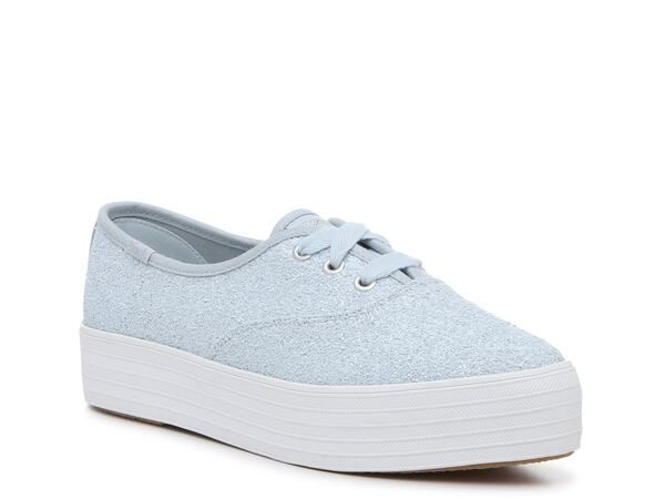ケッズ レディース シューズ スニーカー プラットフォーム Keds Point Platform Sneaker Womens Light Blue Glitter ブルー