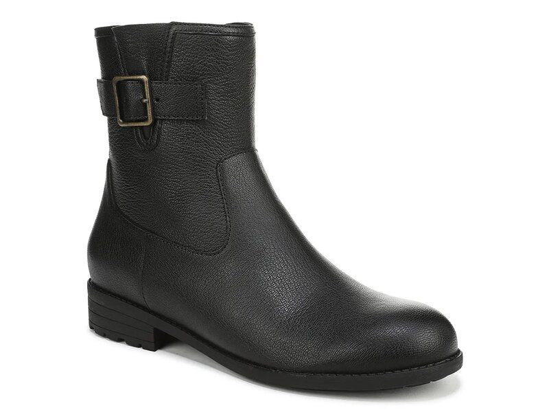 バイオニック レディース シューズ ブーツ・レインブーツ Vionic Jill Bootie Black Leather ブラック