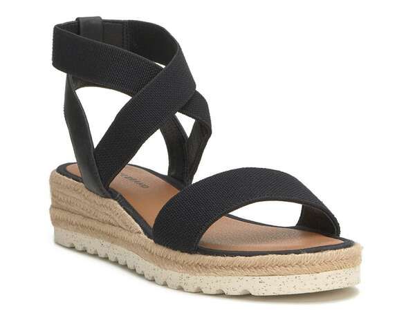 ラッキーブランド レディース シューズ サンダル Lucky Brand Thimba Espadrille Wedge Sandal Black ブラック