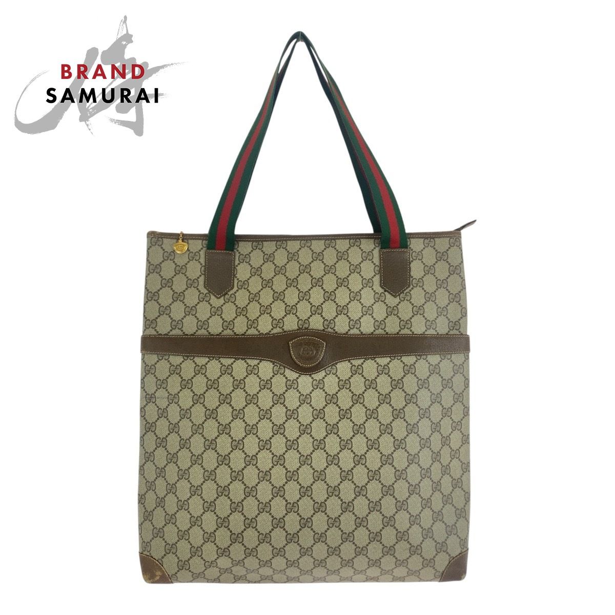 GUCCI グッチ シェリーライン ベージュ ブラウン ゴールド金具 002 40 069 ショルダーバッグ トートバッグ レディース 602841【中古】