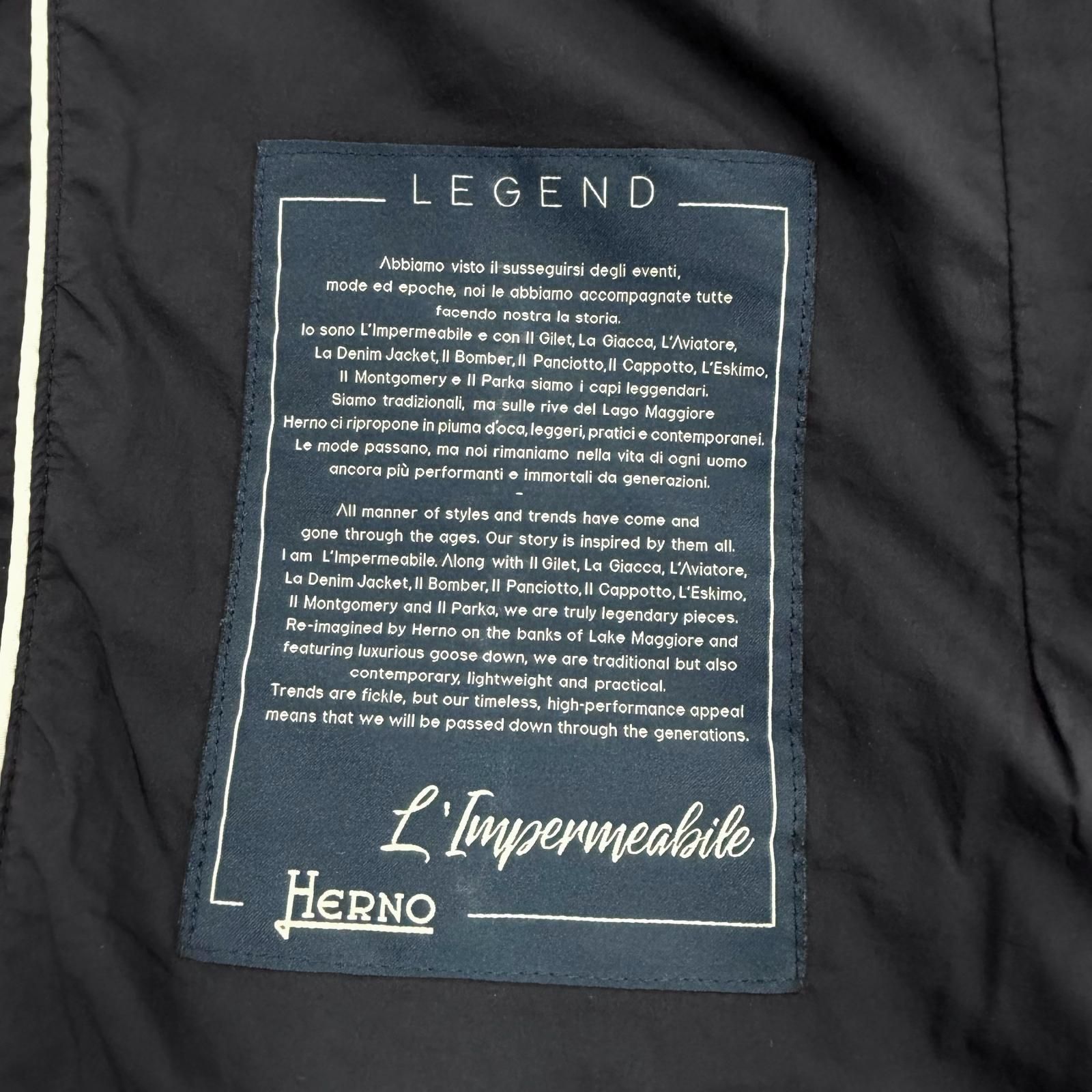 美品▽Herno ヘルノ PI008ULE LEGEND ロゴ入りボタン レイヤード