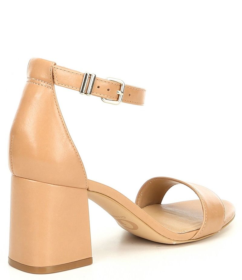 ジービー レディース シューズ サンダル アンクル レザー GB BlockParty Leather Ankle Strap Sandals Dark Sierra Tan タン
