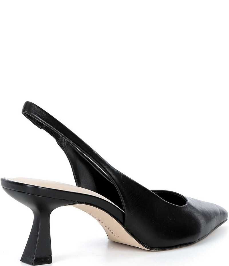 ジャンビニ レディース シューズ ヒール レザー Gianni Bini Wandah Leather Slingback Pumps Black ブラック