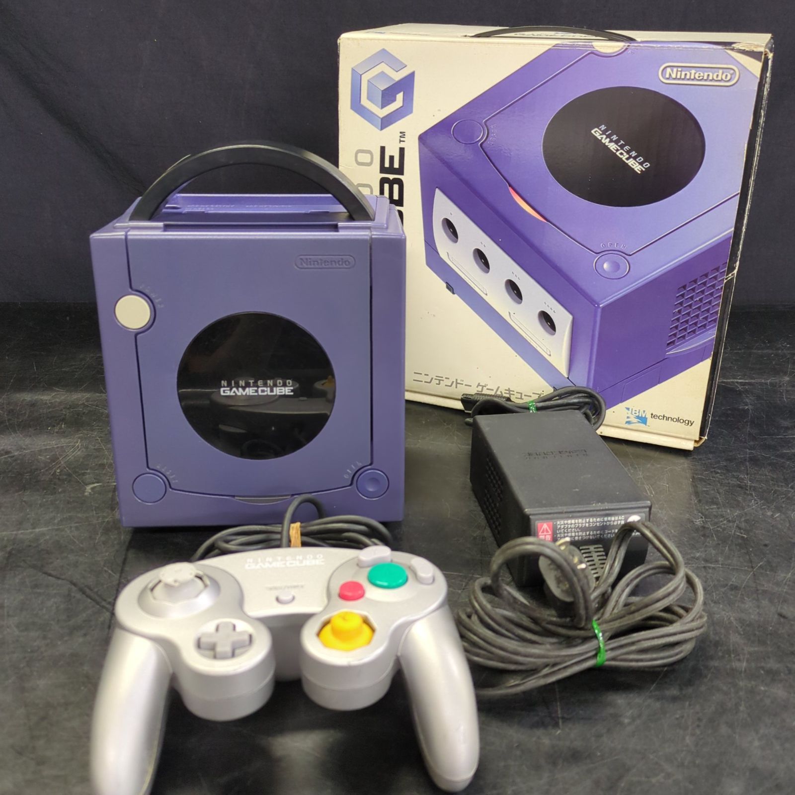 【D45445】ジャンク GCゲームキューブ本体 (DOL-001) 箱付き