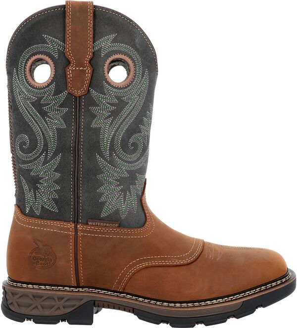 ジョージアブーツ メンズ シューズ ブーツ・レインブーツ Georgia Boots Mens 11 CarboTec FLX Waterproof PullOn Work Boots Brown ブ