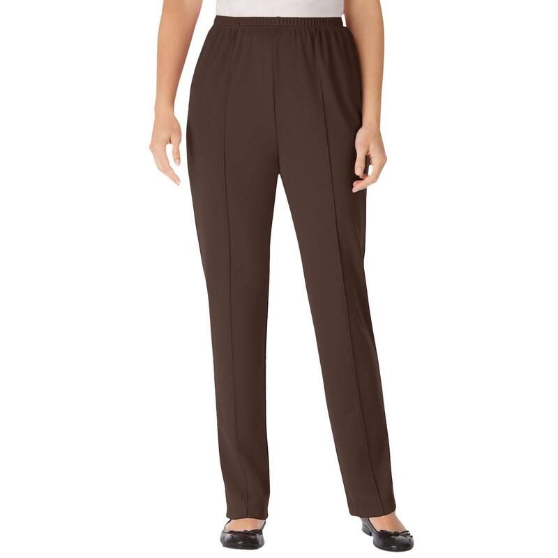 ウーマン ウィズイン レディース ボトムス カジュアルパンツ プラスサイズ ニット Woman Within Plusize Knit HassleFree PullOn ElasticWaist P