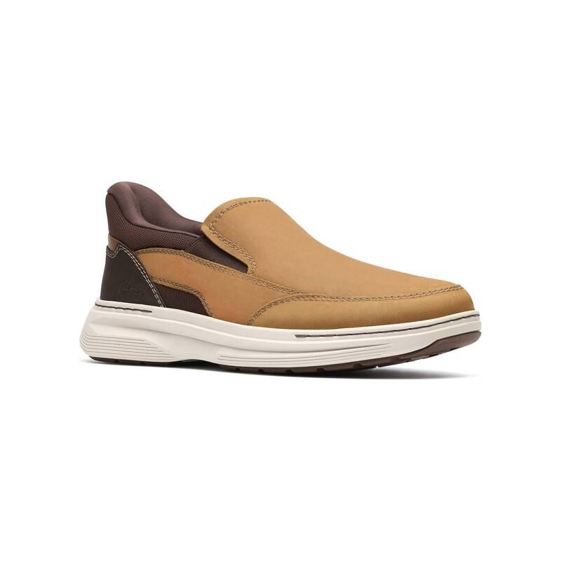 クラークス メンズ シューズ スリッポン・ローファー レザー Clarks Craftwell Step Mens Leather SlipOn Shoes Light Brown Leather ブ