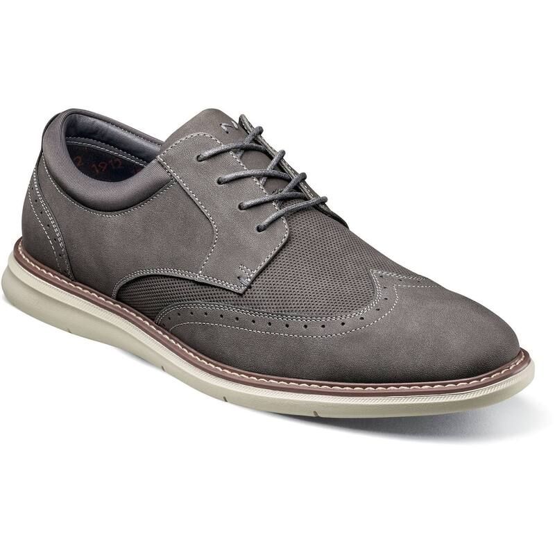 ノンブッシュ メンズ シューズ オックスフォード ウィングチップ Nunn Bush Chase Mens Wingtip Oxford Shoes Gray Multi グレー