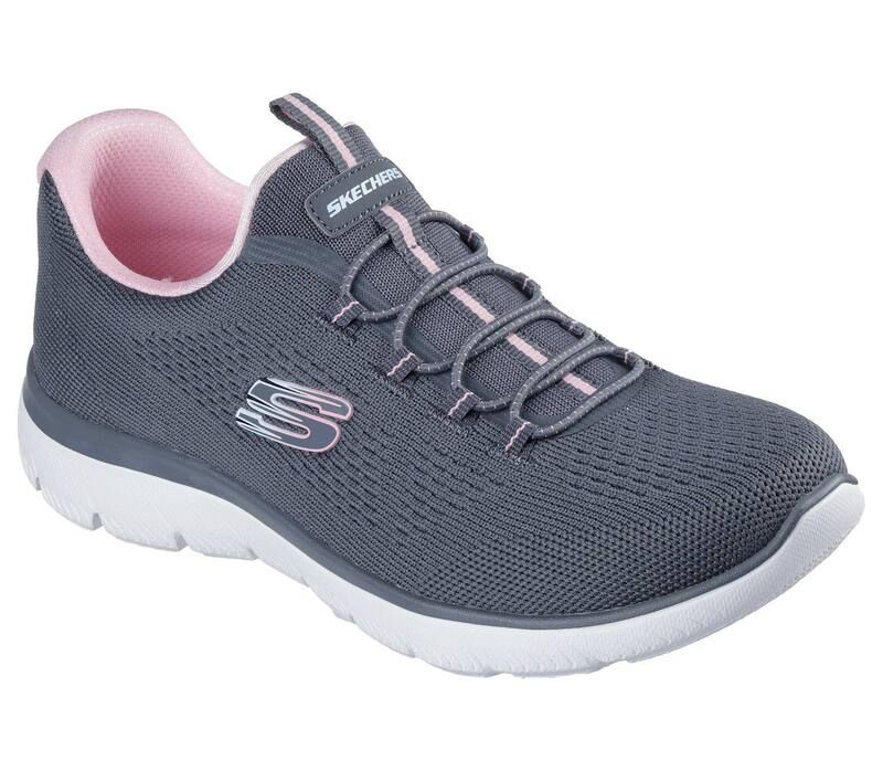 スケッチャーズ レディース シューズ スニーカー Skechersummits Womensneakers Charcoal Pink チャコール