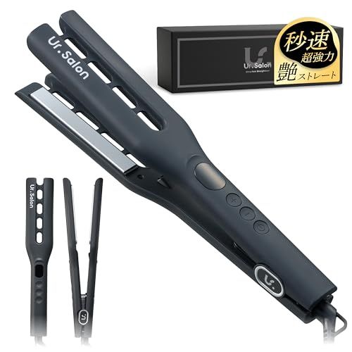 ストレートヘアアイロン マイナスイオン 46mm 230℃ 温冷温3段階設計 海外対応 プロ仕様 高速加熱 3Dクッション 4枚プレート 自動電源OFF 摩擦レス 5段階温度調節t 8707196e