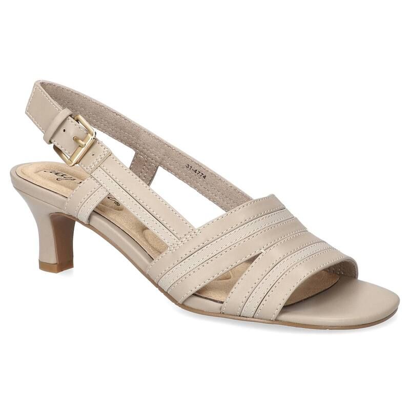 イージーストリート レディース シューズ サンダル ヒール Easy Street Meghan Slingback Womens Heeled Sandals Mushroom Oatmealine