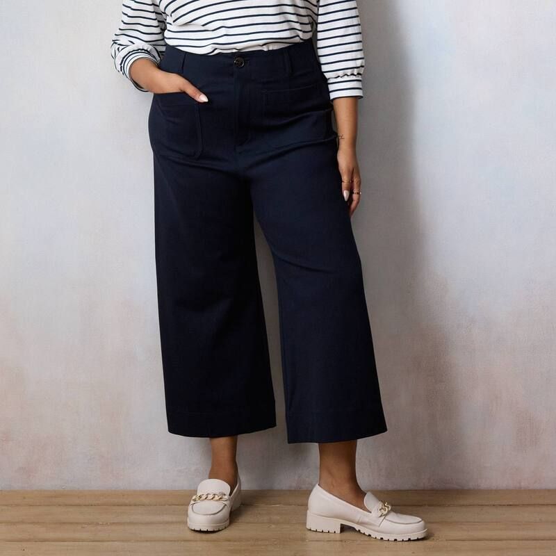 LC Lauren Conrad レディース ボトムス カジュアルパンツ ワイドレッグ プラスサイズ クロップド Plusize LC Lauren Conrad Super High Rise Wi