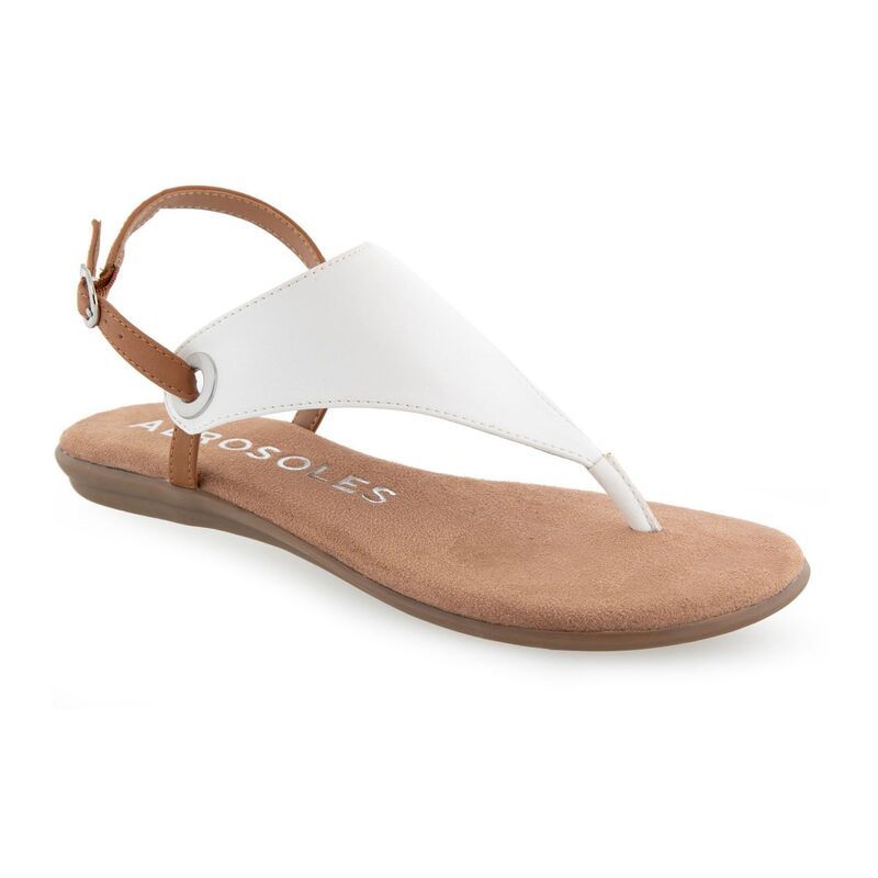 エアロソールズ レディース シューズ サンダル Aerosoles Conclusion Womens Thong Sandals White ホワイト
