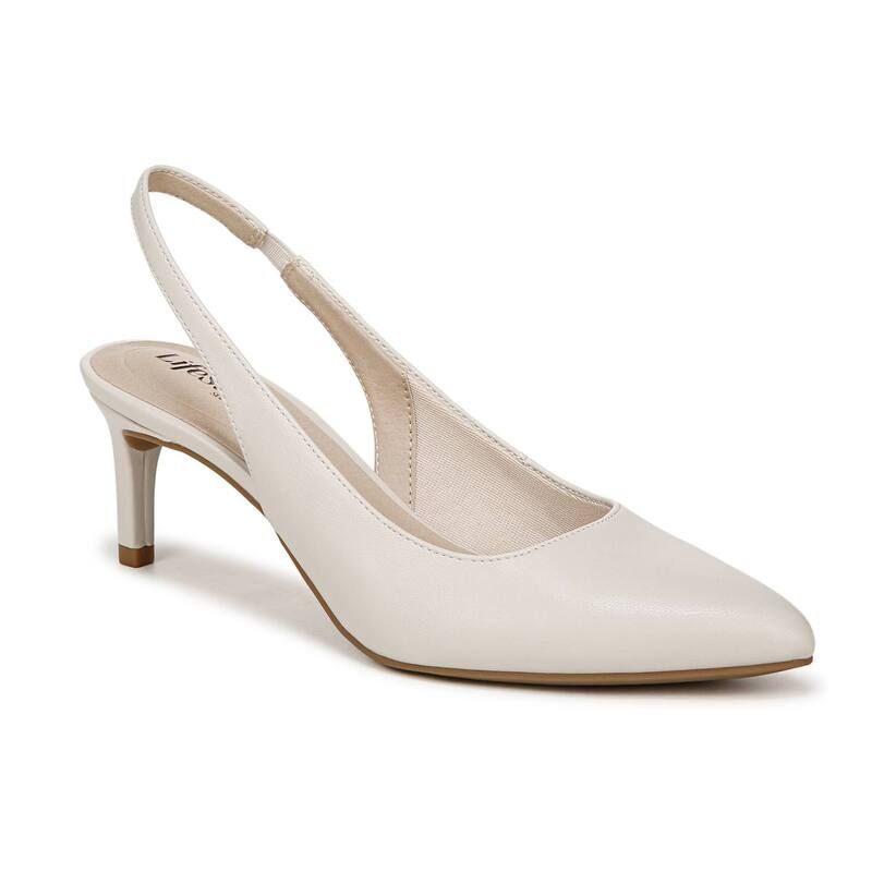ライフストライド レディース シューズ パンプス ヒール LifeStride Annalise Womenslingback Heels Bone White ホワイト