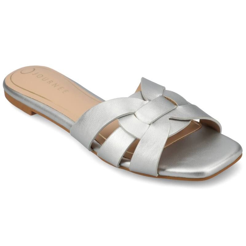 ジャーニー レディース シューズ サンダル Journee Arrina Womensquare Toe Sandalsilver シルバー