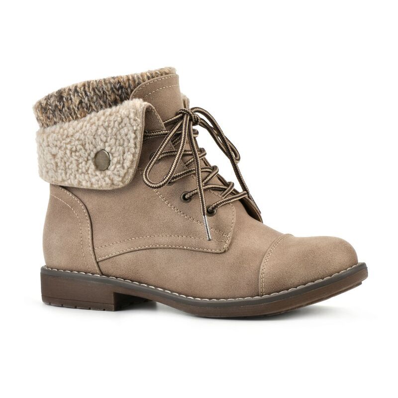 クリフバイホワイトマウンテン レディース シューズ ブーツ・レインブーツ Cliffs by White Mountain Duena Womens Combat Boots Natural ホワイト