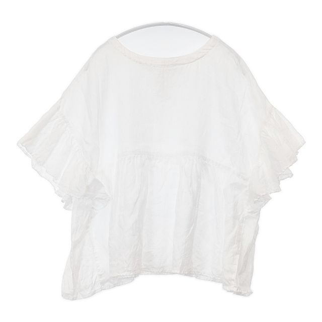 6-0805S◎nest Robe リネンラッフル袖2wayブラウス 01242-1130 